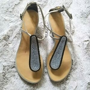 Giuseppe Zanotti Design Sandals With Rhinestone Embellishments Leather Size 35